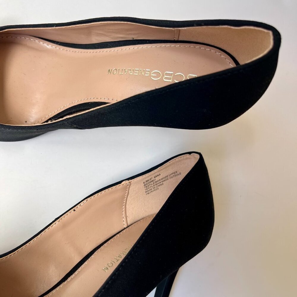 BCBGeneration Anna Pump Black Heels Bow Tie Size 6.5 - Picture 4 of 7